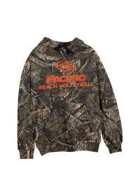University of the Pacific Tigers Beach Volleyball Division I Hooded Sweatshirt — Realtree / Orange Print — by Zeus Collegiate