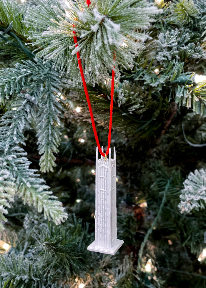 University of the Pacific Tigers Burns Tower Ornament — On Tree — by Zeus Collegiate