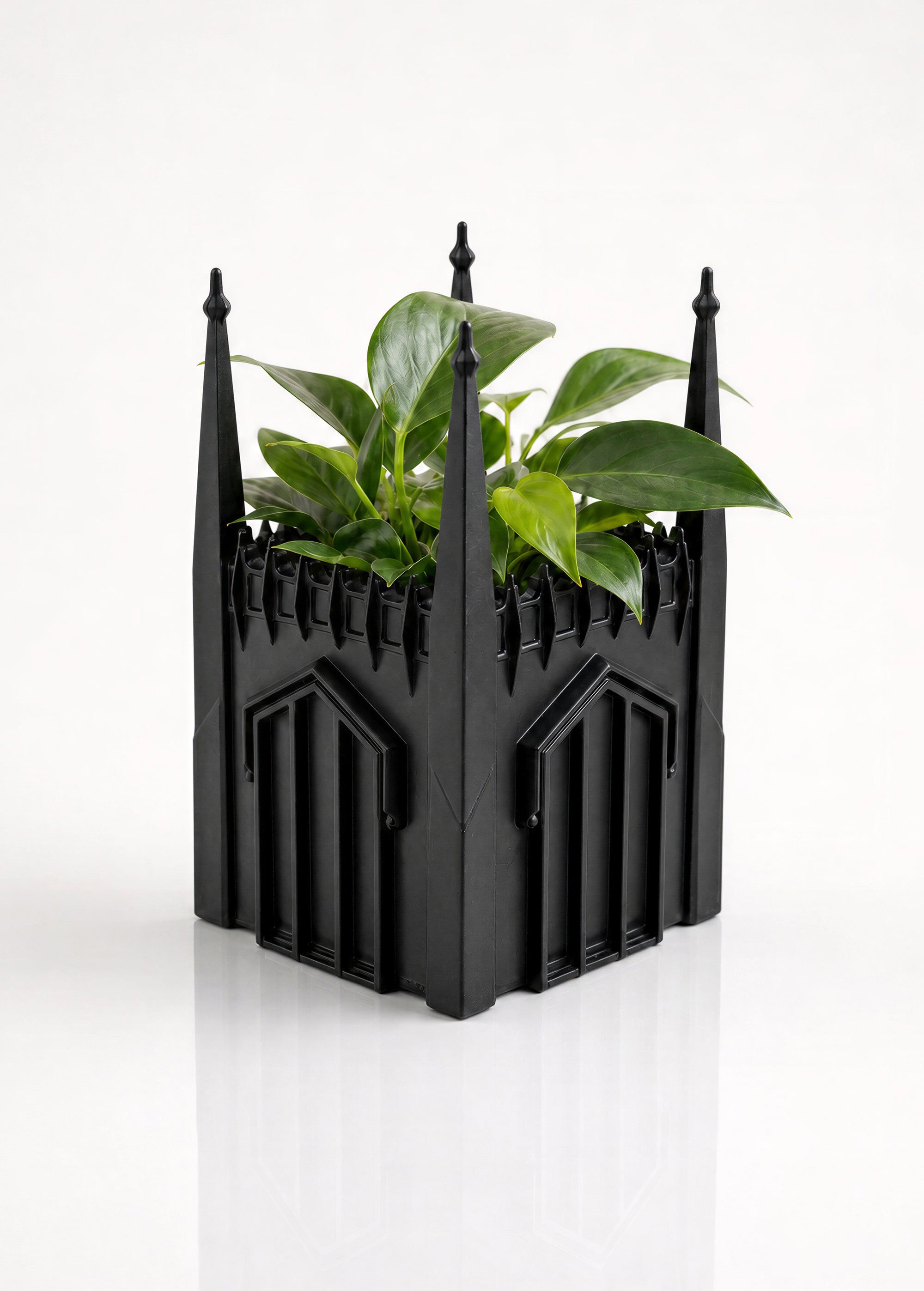University of the Pacific Tigers Burns Tower Planter — Black — by Zeus Collegiate