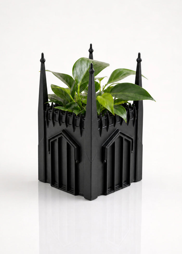University of the Pacific Tigers Burns Tower Planter — Black — by Zeus Collegiate