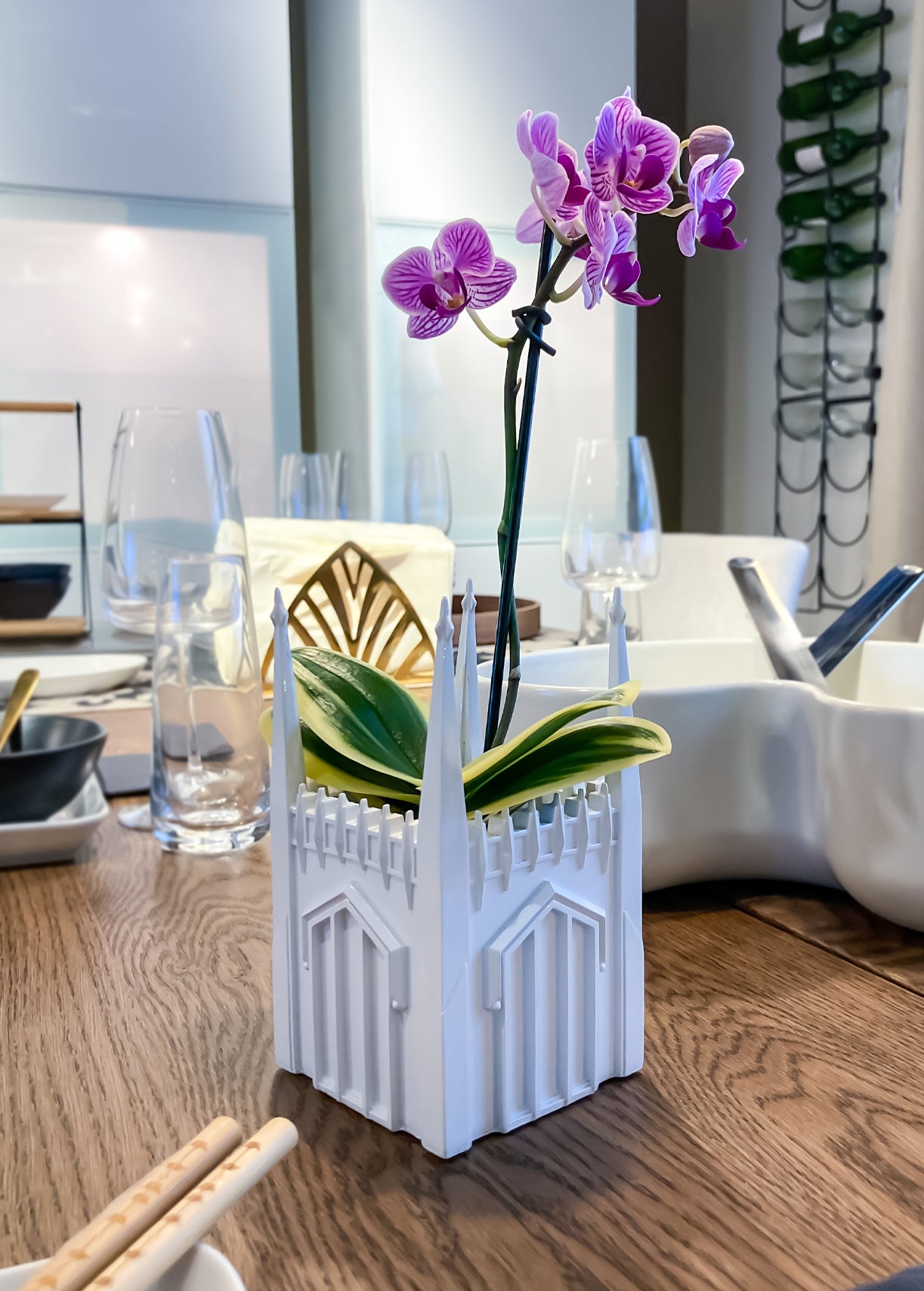 University of the Pacific Tigers Burns Tower Planter — by Zeus Collegiate