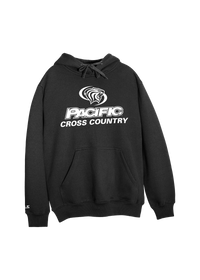 University of the Pacific Tigers Cross Country Division I Hooded Sweatshirt — Black / White Print — by Zeus Collegiate