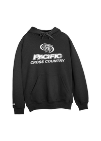 University of the Pacific Tigers Cross Country Division I Hooded Sweatshirt — Black / White Print — by Zeus Collegiate
