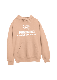 University of the Pacific Tigers Cross Country Division I Hooded Sweatshirt — Clay / White Print — by Zeus Collegiate