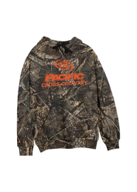 University of the Pacific Tigers Cross Country Division I Hooded Sweatshirt — Realtree / Orange Print — by Zeus Collegiate