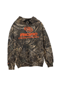 University of the Pacific Tigers Cross Country Division I Hooded Sweatshirt — Realtree / Orange Print — by Zeus Collegiate