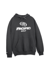 University of the Pacific Tigers Golf Division I Hooded Sweatshirt — Dark Heather / White Print — by Zeus Collegiate