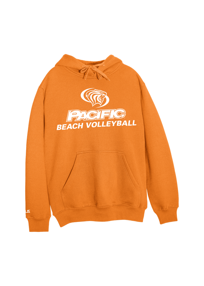 University of the Pacific Tigers Pacific Beach Volleyball Division I Hooded Sweatshirt — Light Orange — by Zeus Collegiate