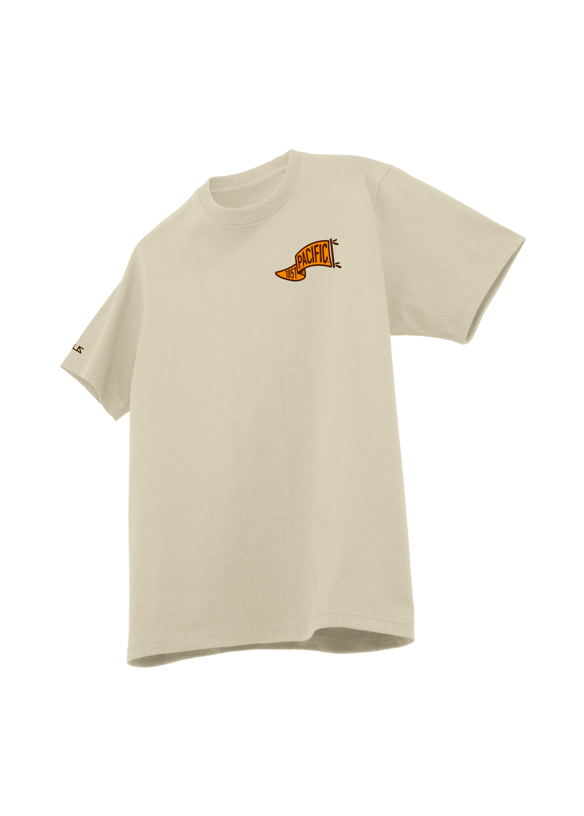 University of the Pacific Tigers T-Shirt — Sand, Front — by Zeus Collegiate