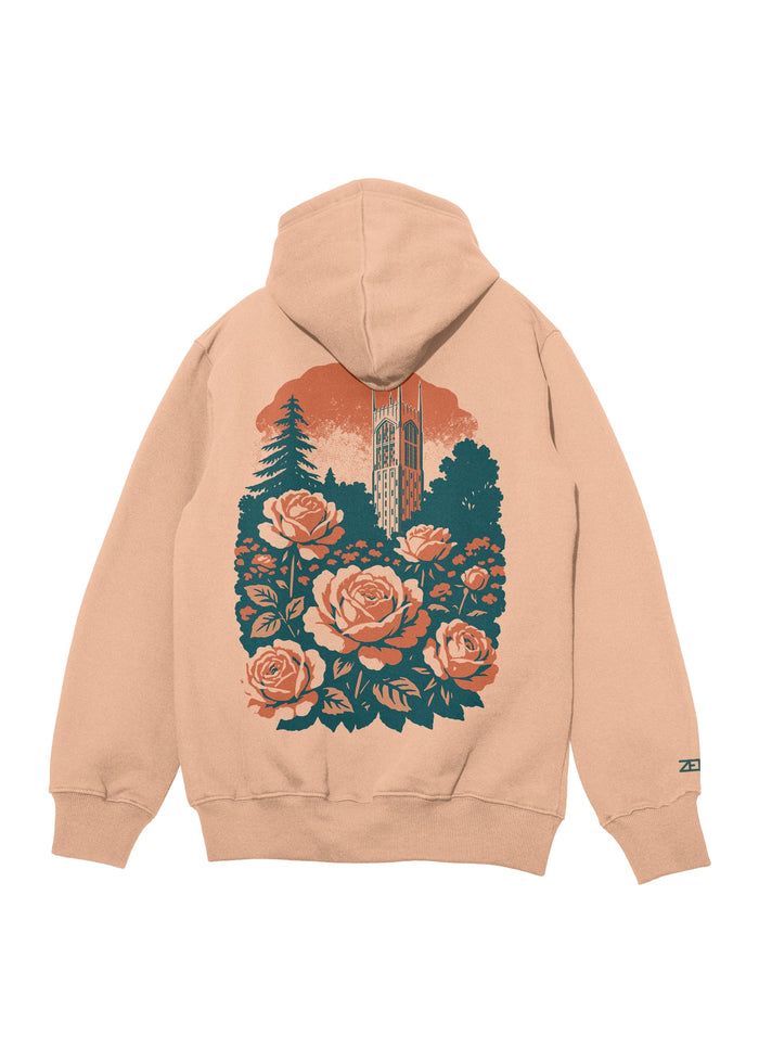 University of the Pacific Tigers Stop & Smell the Roses Hoodie - Member Only Exclusive — Clay — by Zeus Collegiate