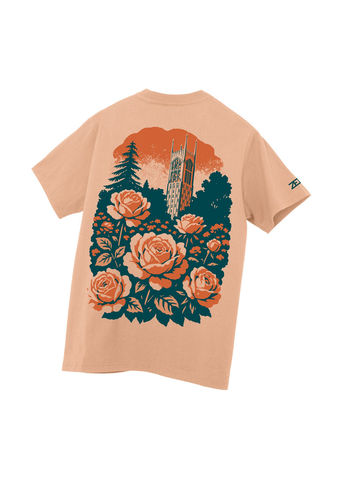 University of the Pacific Tigers Stop & Smell the Roses T-Shirt — Clay — by Zeus Collegiate