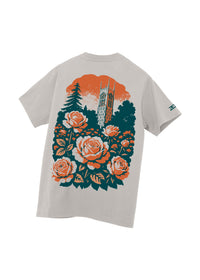 University of the Pacific Tigers Stop & Smell the Roses T-Shirt — Ice Grey — by Zeus Collegiate