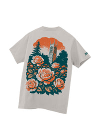 University of the Pacific Tigers Stop & Smell the Roses T-Shirt — Ice Grey — by Zeus Collegiate
