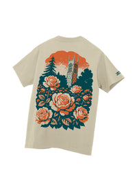 University of the Pacific Tigers Stop & Smell the Roses T-Shirt — Sand — by Zeus Collegiate