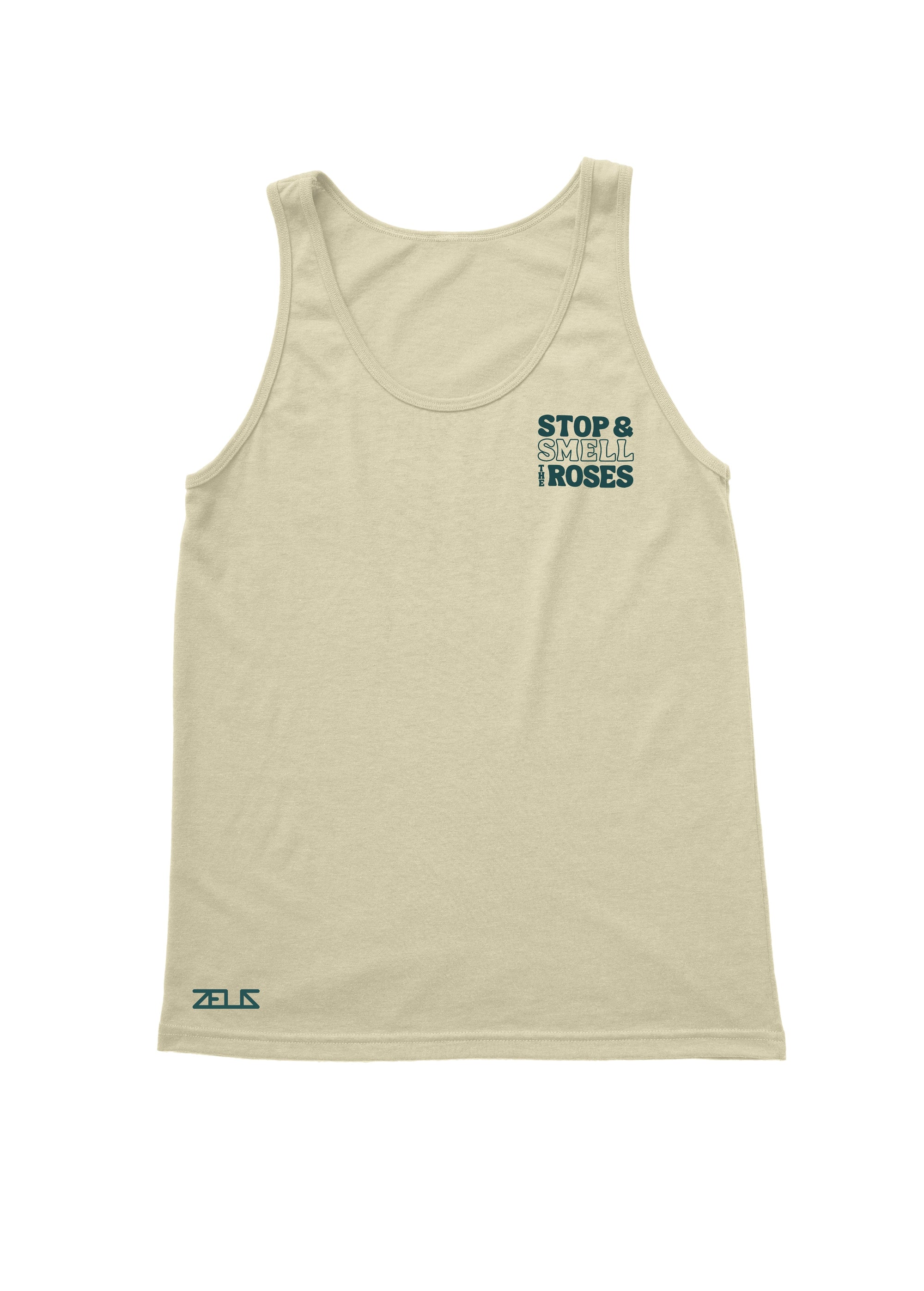 University of the Pacific Tigers Stop & Smell the Roses Tank Top — Close-up — by Zeus Collegiate