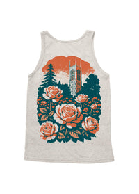 University of the Pacific Tigers Stop & Smell the Roses Tank Top — Oatmeal — by Zeus Collegiate