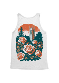 University of the Pacific Tigers Stop & Smell the Roses Tank Top — White — by Zeus Collegiate