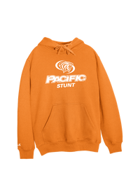 University of the Pacific Tigers Stunt Division I Hooded Sweatshirt — Light Orange / White Print — by Zeus Collegiate