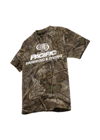 University of the Pacific Tigers Swimming & Diving Division I T-Shirt — Realtree / White Print — by Zeus Collegiate