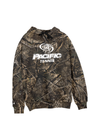 University of the Pacific Tigers Tennis Division I Hooded Sweatshirt — Realtree / White Print — by Zeus Collegiate