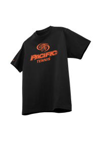 University of the Pacific Tigers Tennis Division I T-Shirt — Black / Orange Print — by Zeus Collegiate