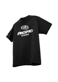 University of the Pacific Tigers Tennis Division I T-Shirt — Black / White Print — by Zeus Collegiate