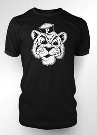 University of the Pacific Tigers Tommy Tiger Logo T-Shirt — Black — by Zeus Collegiate
