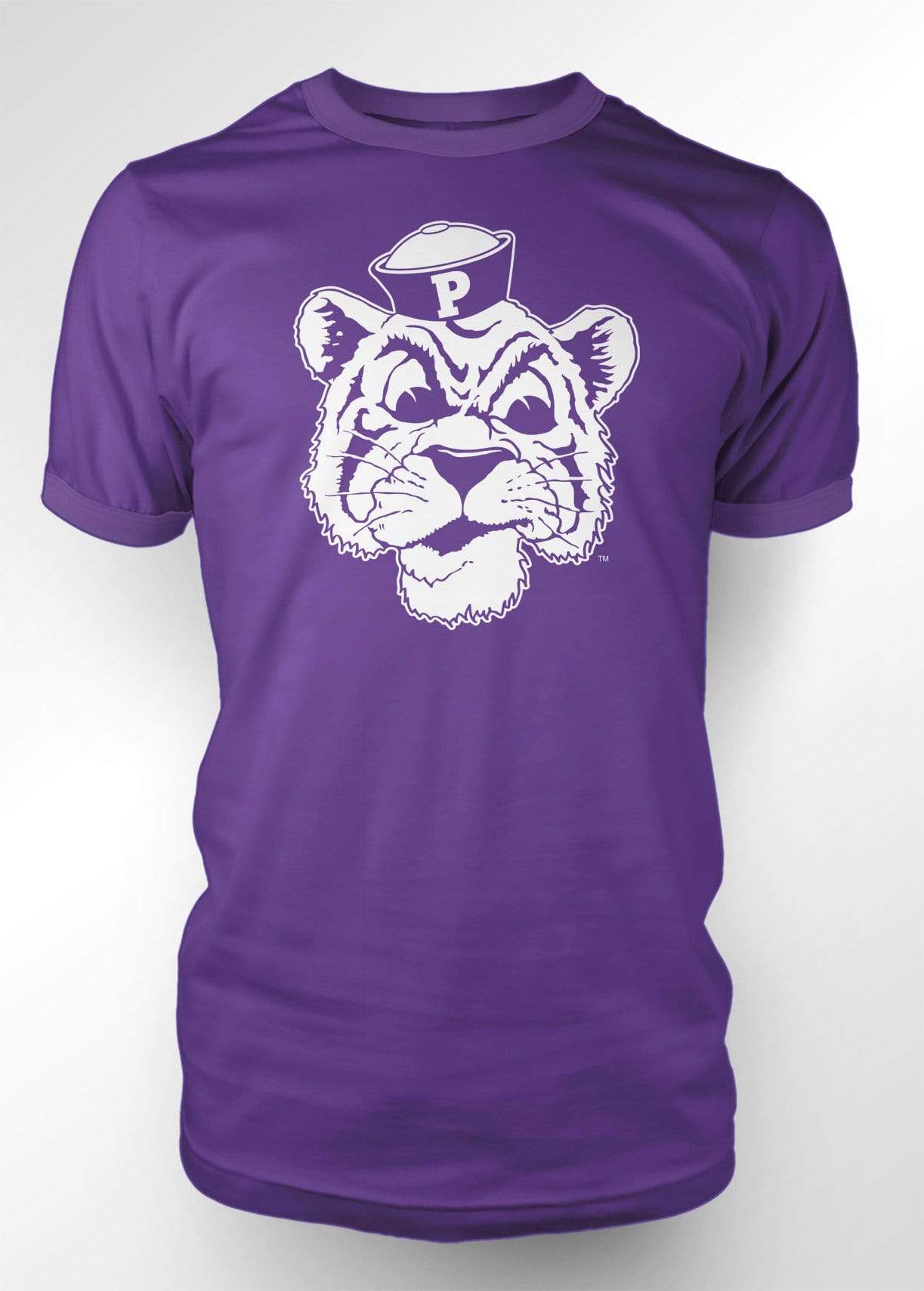 University of the Pacific Tigers Tommy Tiger Logo T-Shirt — Heather Purple — by Zeus Collegiate