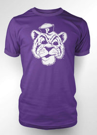 University of the Pacific Tigers Tommy Tiger Logo T-Shirt — Heather Purple — by Zeus Collegiate