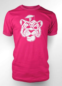 University of the Pacific Tigers Tommy Tiger Logo T-Shirt — Hot Pink — by Zeus Collegiate