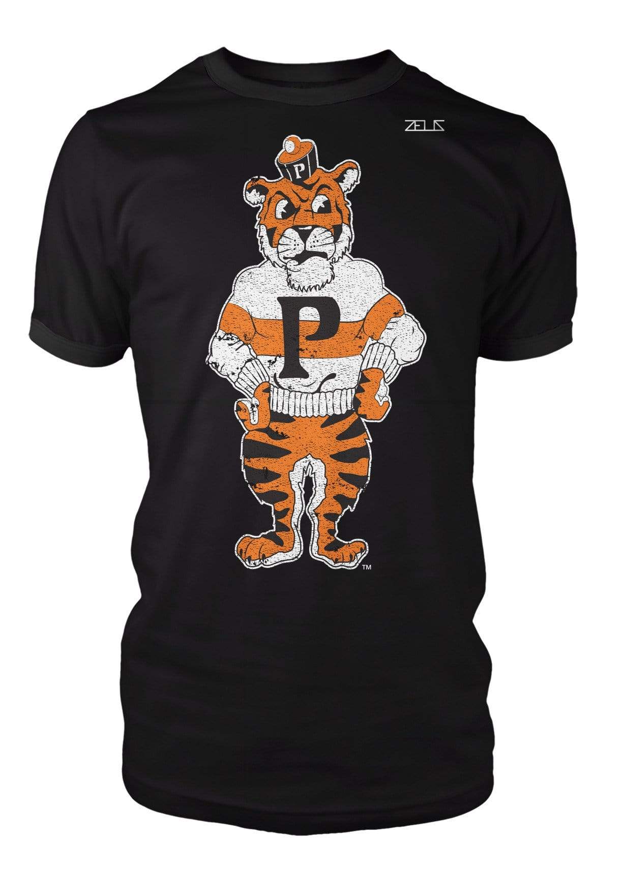 University of the Pacific Tigers Tommy Tiger Mascot T-Shirt — Black — by Zeus Collegiate