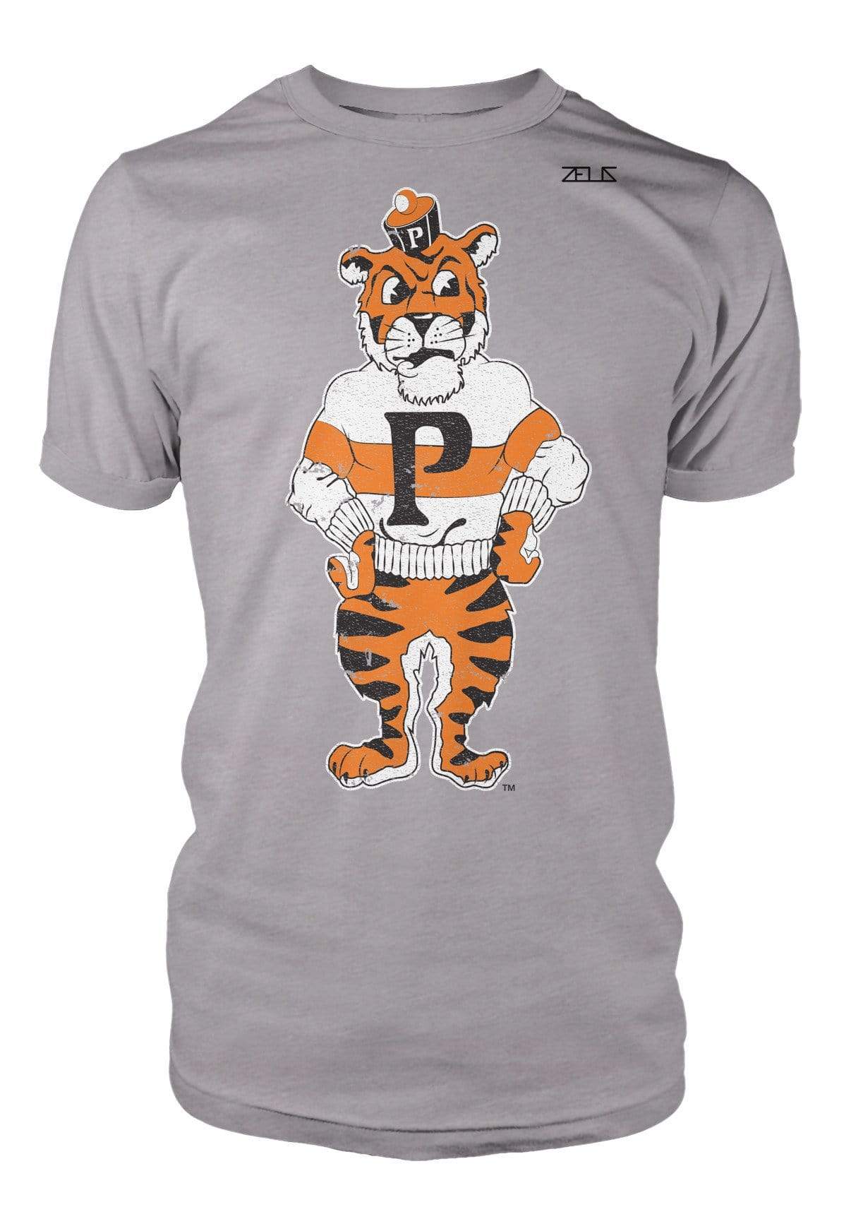 University of the Pacific Tigers Tommy Tiger Mascot T-Shirt — Gray — by Zeus Collegiate