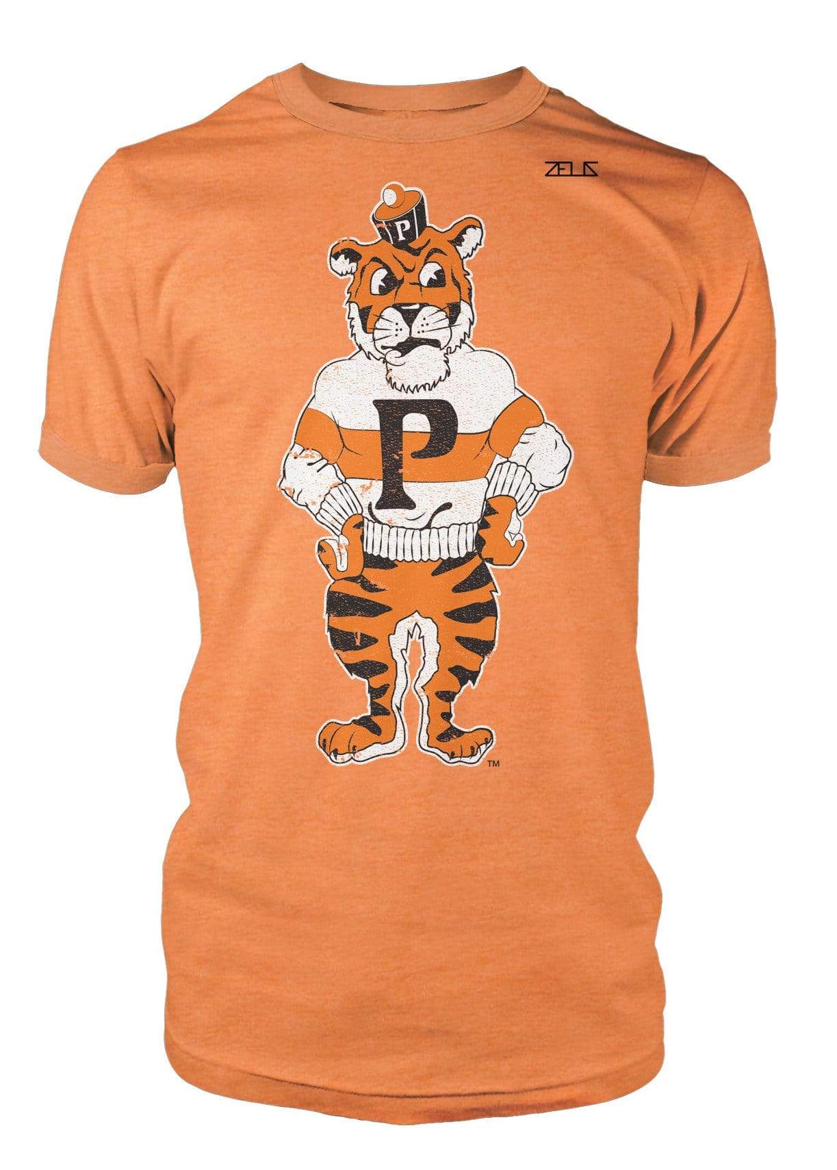 University of the Pacific Tigers Tommy Tiger Mascot T-Shirt — Orange — by Zeus Collegiate