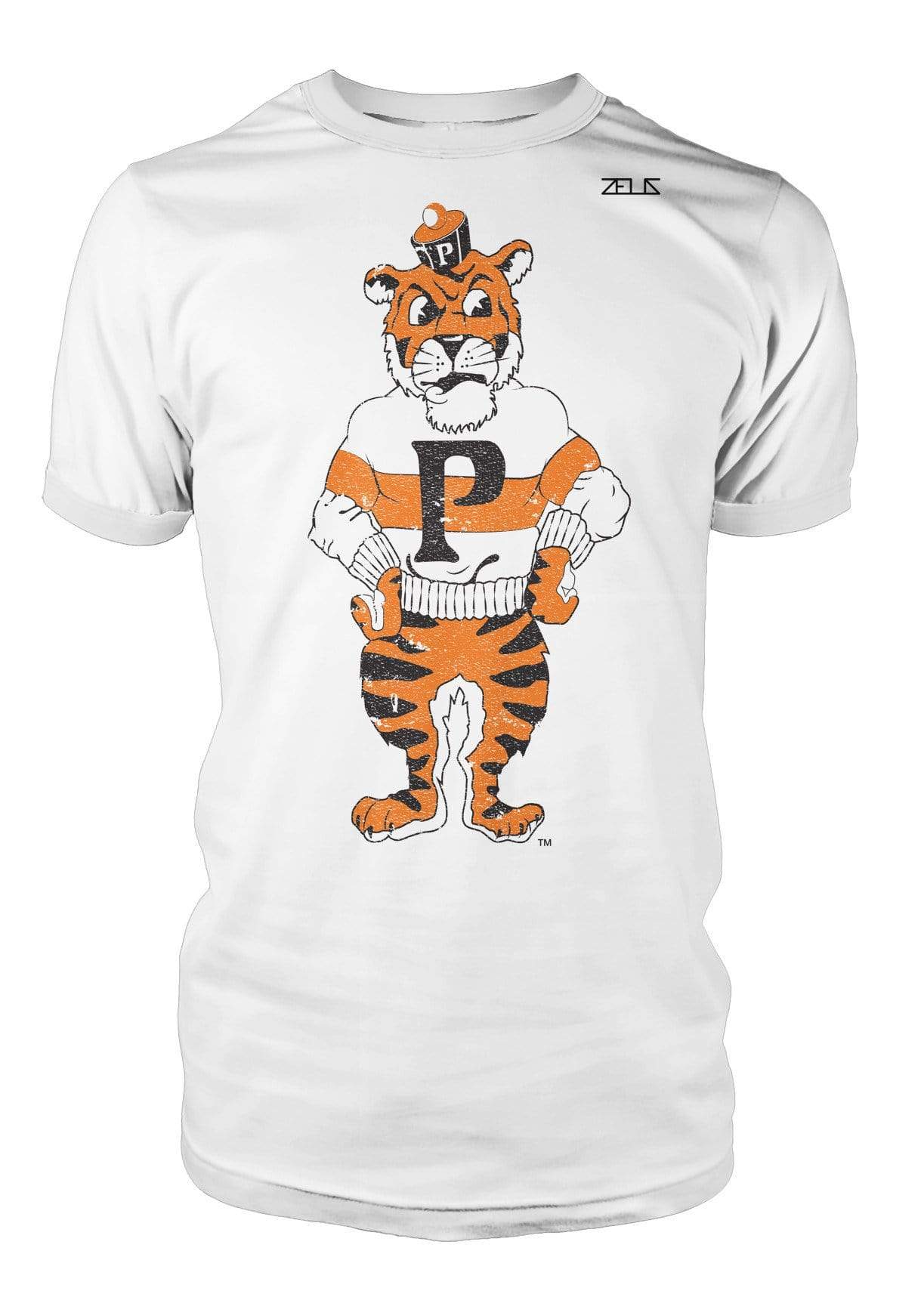 University of the Pacific Tigers Tommy Tiger Mascot T-Shirt — White — by Zeus Collegiate