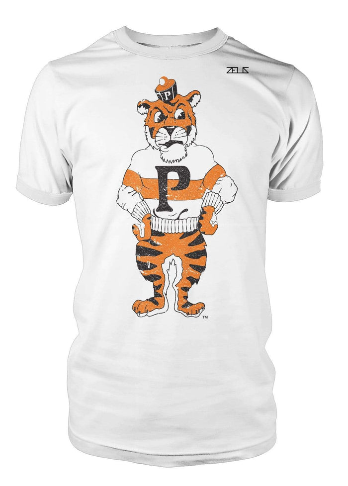 University of the Pacific Tigers Tommy Tiger Mascot T-Shirt — White — by Zeus Collegiate