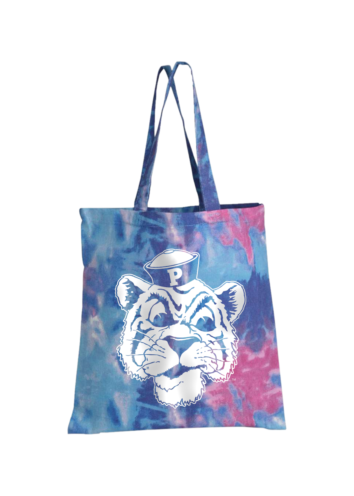 University of the Pacific Tigers Tommy Tiger Tote — Blue Tie-Dye — by Zeus Collegiate