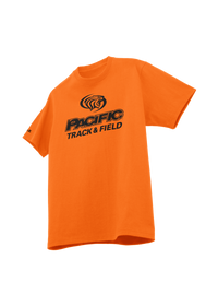 University of the Pacific Tigers Track & Field Division I T-Shirt — Orange / Black Print — by Zeus Collegiate