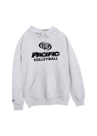 University of the Pacific Tigers Volleyball Division I Hooded Sweatshirt — Ash / Black Print — by Zeus Collegiate