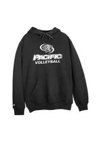 University of the Pacific Tigers Volleyball Division I Hooded Sweatshirt — Black / White Print — by Zeus Collegiate