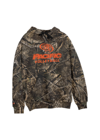 University of the Pacific Tigers Volleyball Division I Hooded Sweatshirt — Realtree / Orange Print — by Zeus Collegiate