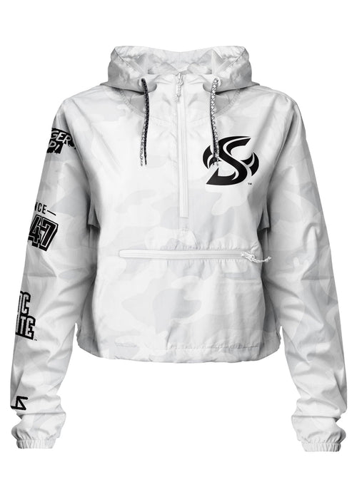 Sacramento State Hornets Sac State - Project: Grayscale Packable Crop Windbreaker by Zeus Collegiate