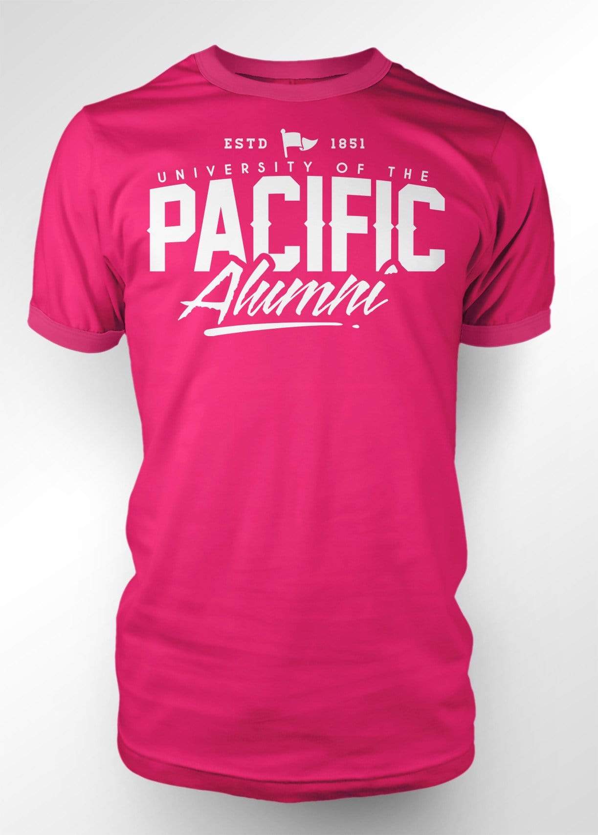 University of the Pacific Tigers Alumni Fierce T-shirt — Hot Pink — by Zeus Collegiate