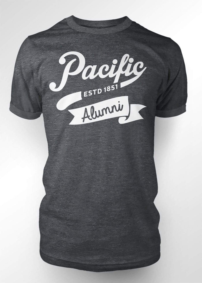 University of the Pacific Tigers Alumni Spirit T-shirt — Dark Heather — by Zeus Collegiate