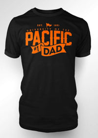 University of the Pacific Tigers Dad T-shirt — Black — Side View — by Zeus Collegiate