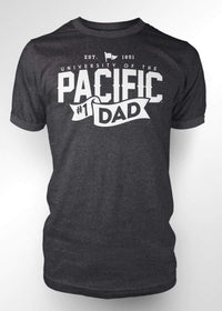 University of the Pacific Tigers Dad T-shirt — Dark Heather — by Zeus Collegiate