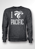 University of the Pacific Tigers I Love Pacific: Powercat Crewneck Sweatshirt by Zeus Collegiate