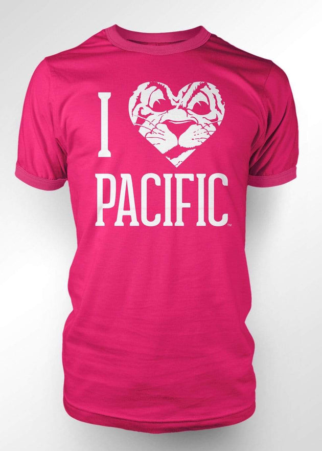 University of the Pacific Tigers I Love Pacific: Tommy Tiger T-shirt by Zeus Collegiate