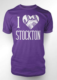 University of the Pacific Tigers I Love Stockton: Burns Tower T-shirt by Zeus Collegiate