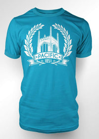 University of the Pacific Tigers Ivy T-Shirt — Caribbean Blue — by Zeus Collegiate