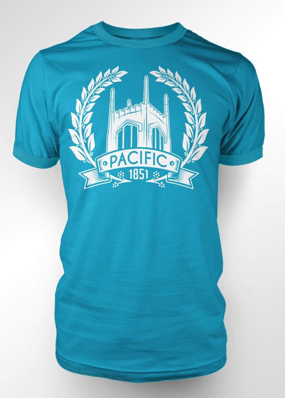University of the Pacific Tigers Ivy T-Shirt — Caribbean Blue — by Zeus Collegiate